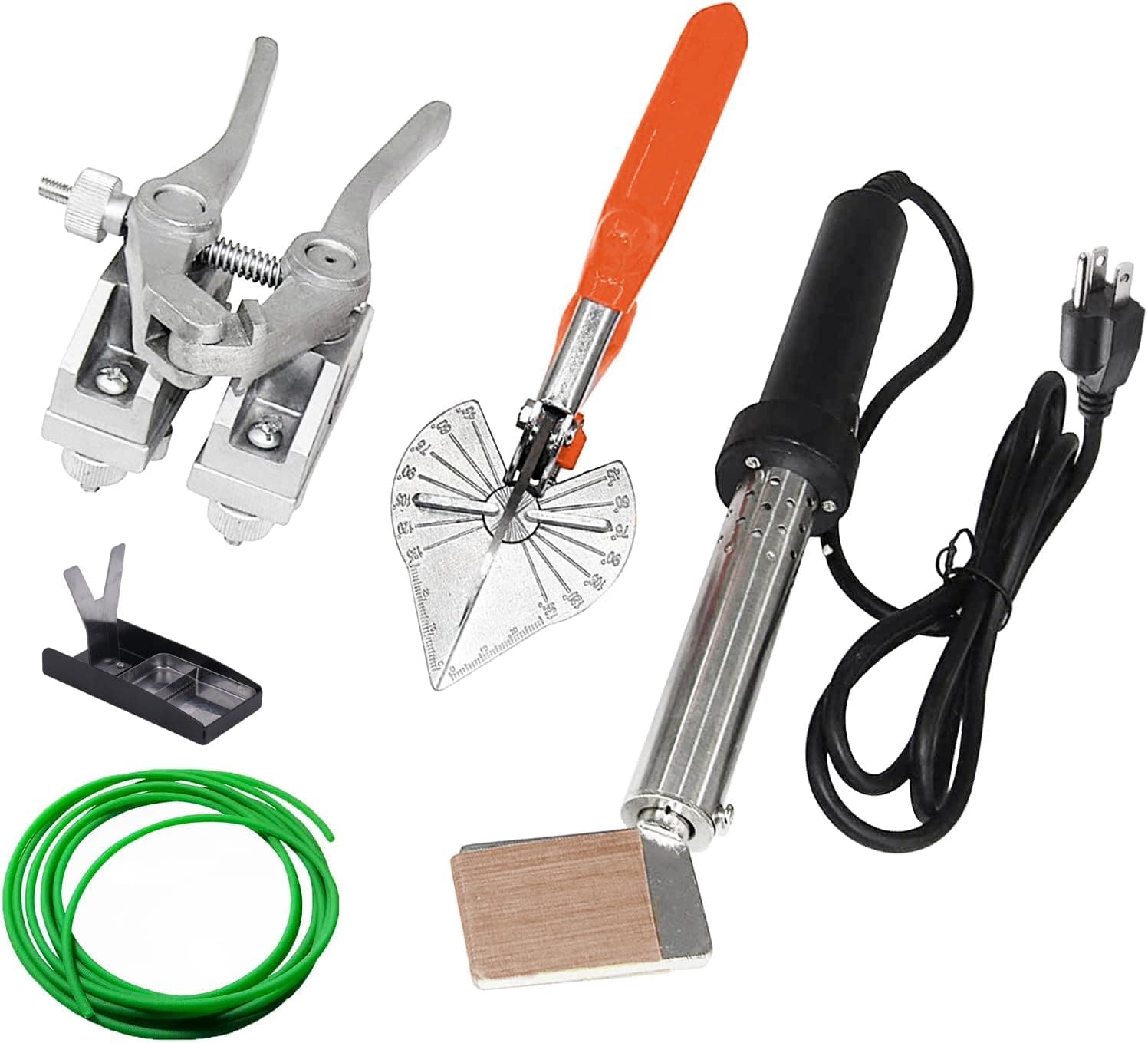 JIAWANSHUN PU Round Belt Welding Machine Polyurethane Belt Welder Round Belt Welder 110V with 150-400 ℃ Adjustable Temperature Electric Soldering Iron Eagle Belt Splicer(One Set)