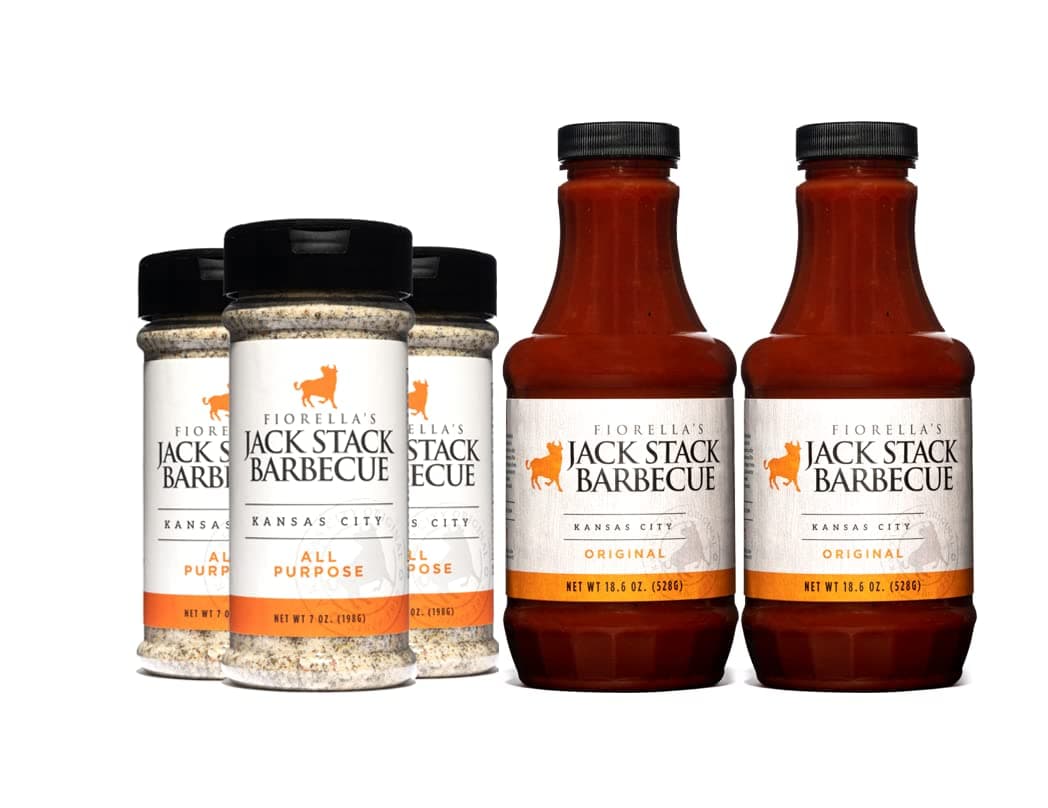 Jack Stack Barbecue Original Sauce - Kansas City BBQ Sauce - Smoked KC BBQ Sauce (2 Pack, 18oz Bottles) - Kansas City Spice 3 Pack - for Chicken, Beef, Ribs, Vegetables, Seafood, and More (7oz Each)