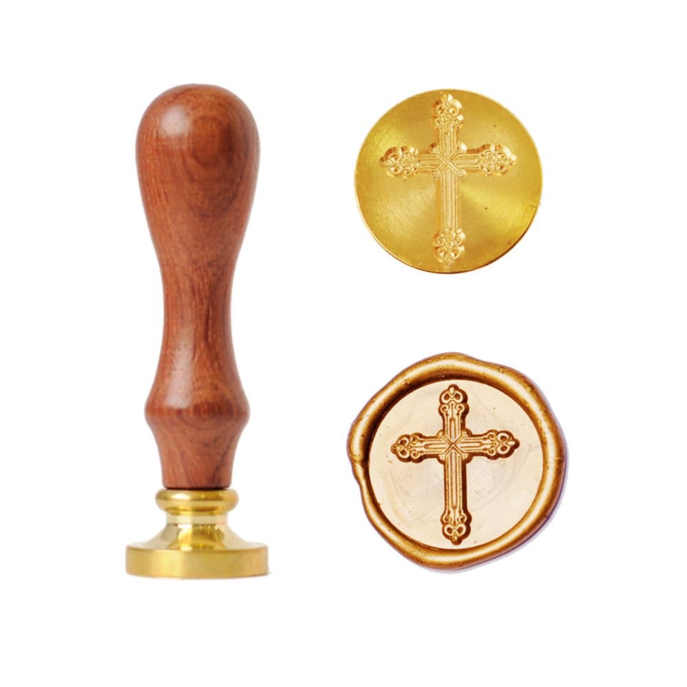 UNIQOOO Arts & Crafts the Jesus Cross Wax Seal Stamp- Great for Embellishment of Envelope, Post Card, Snail Mail, Invitations, Wine Packages, Gift Decoration, etc-Exceptional Gift Idea