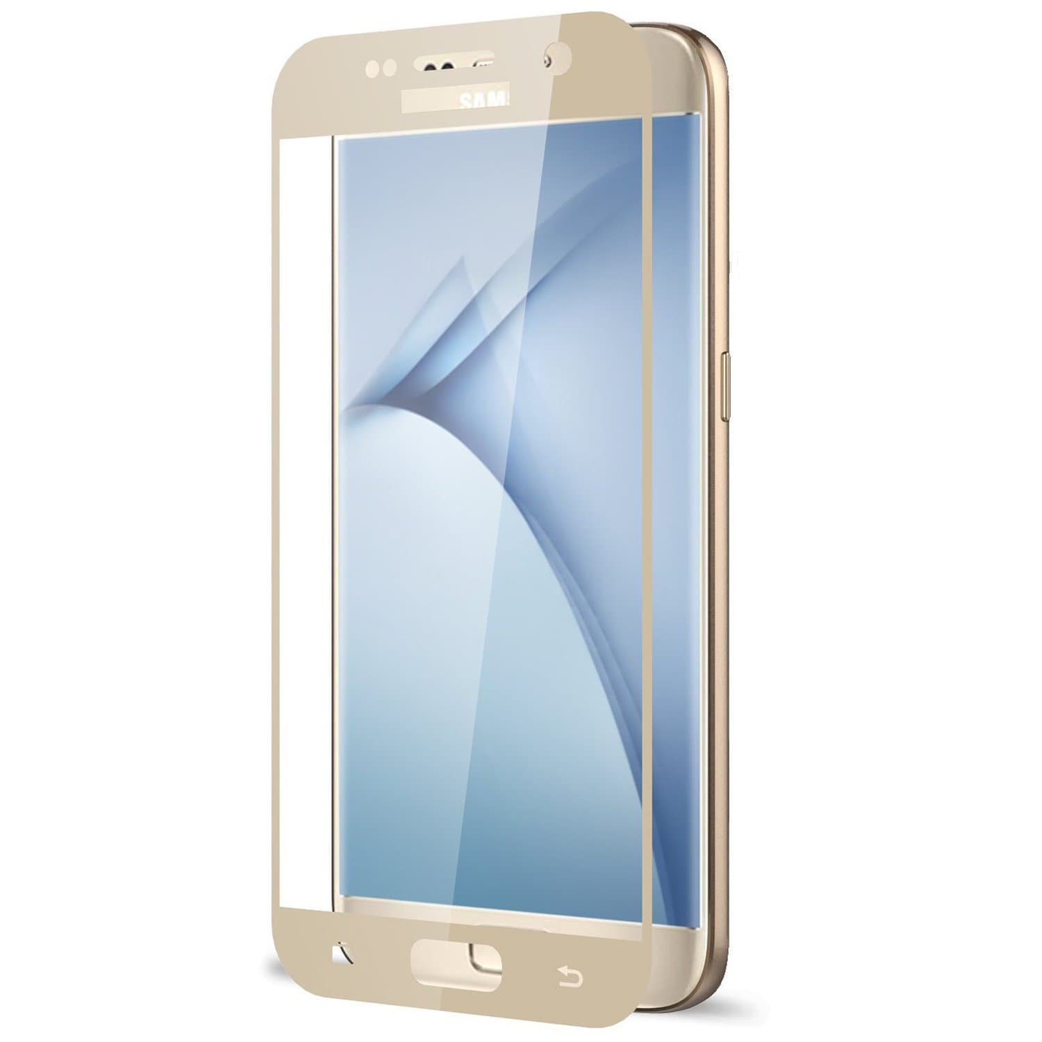 Samsung Galaxy S7 Tempered Glass,3D Color HD Clear Anti-Scratch Anti-Fingerprint Waterproof Full Edge Cover No Cap Glass Screen Screen Protector Film for Samsung S7 5.1' inch(gold)
