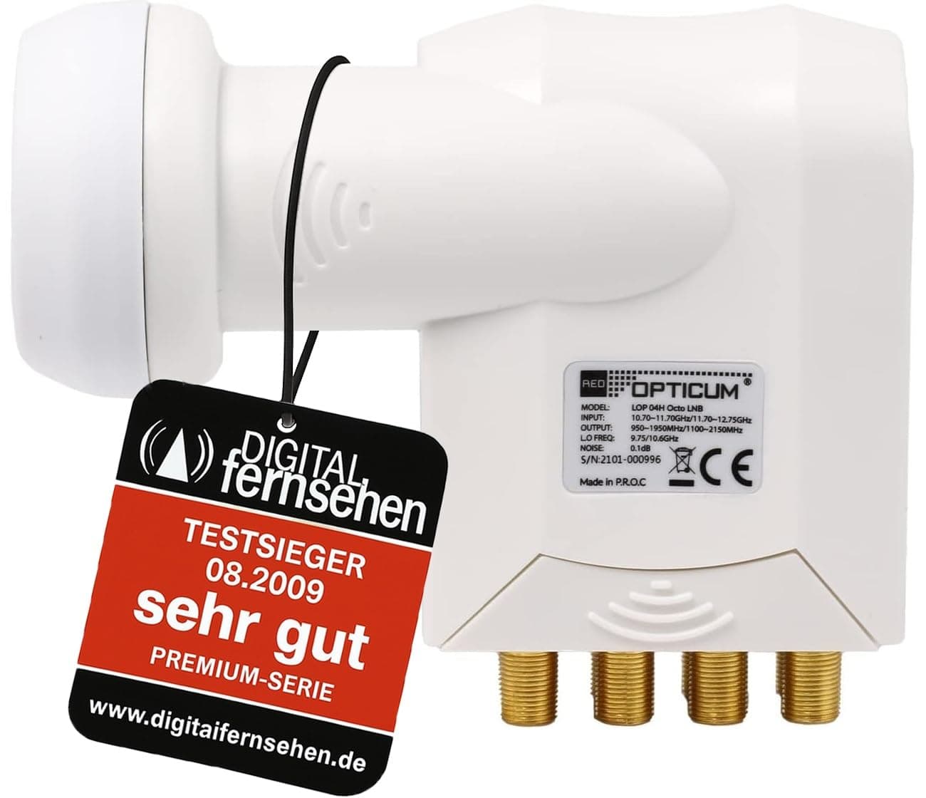 Opticum Octo LNB – Lop 04H – Gold Plated Contacts (Full HD, 3D)