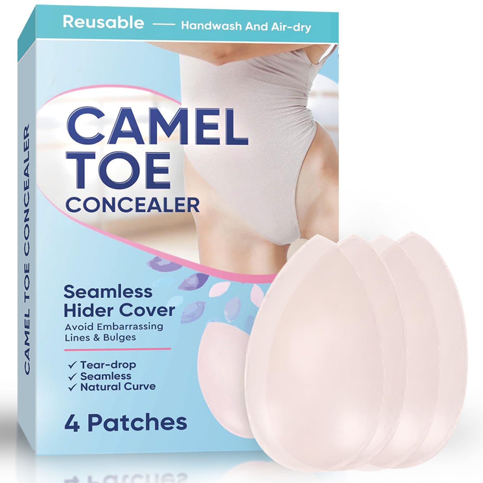 Camel Toe Concealer, Seamless Camel Toe Hider, Reusable Invisible Anti Camel Toe Cover Avoid Embarrassing Lines & Bulges
