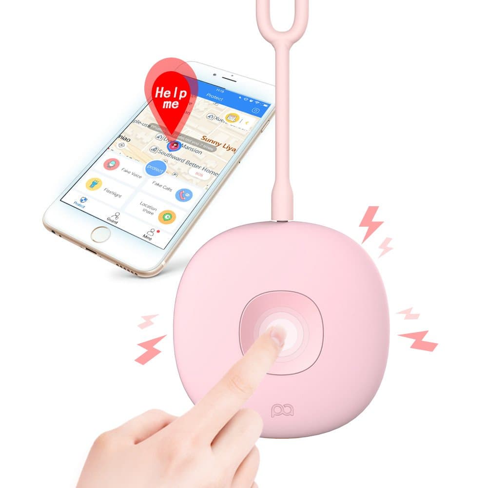 PAPASAFETY 7x24 Hours Personal Safety Devices SOS Location Sharing One-click for Help Rechargeable Battery with free iOS & Android app