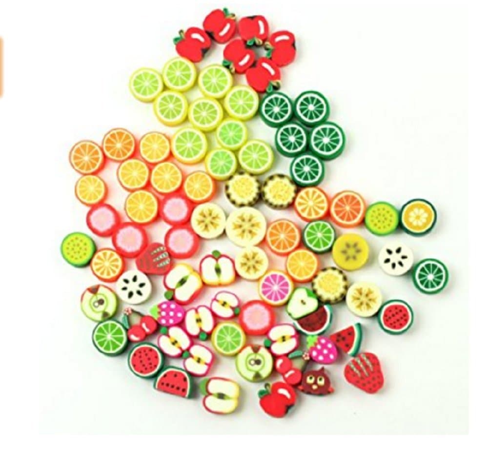 Diy Bracelet Beaded Crafts Jewelry Accessories Beads Beads 10mm Mixed Fruit Color Pony Beads Handmade Jewelry Beads 100pcs