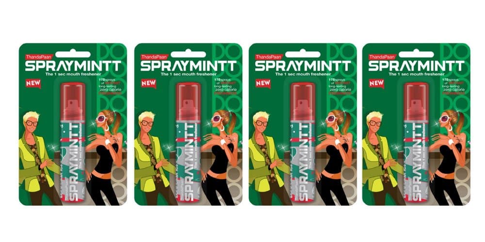 Pack of 4 - Spraymintt Mouth Freshener (ThandaPaan) - 15g by Midascare