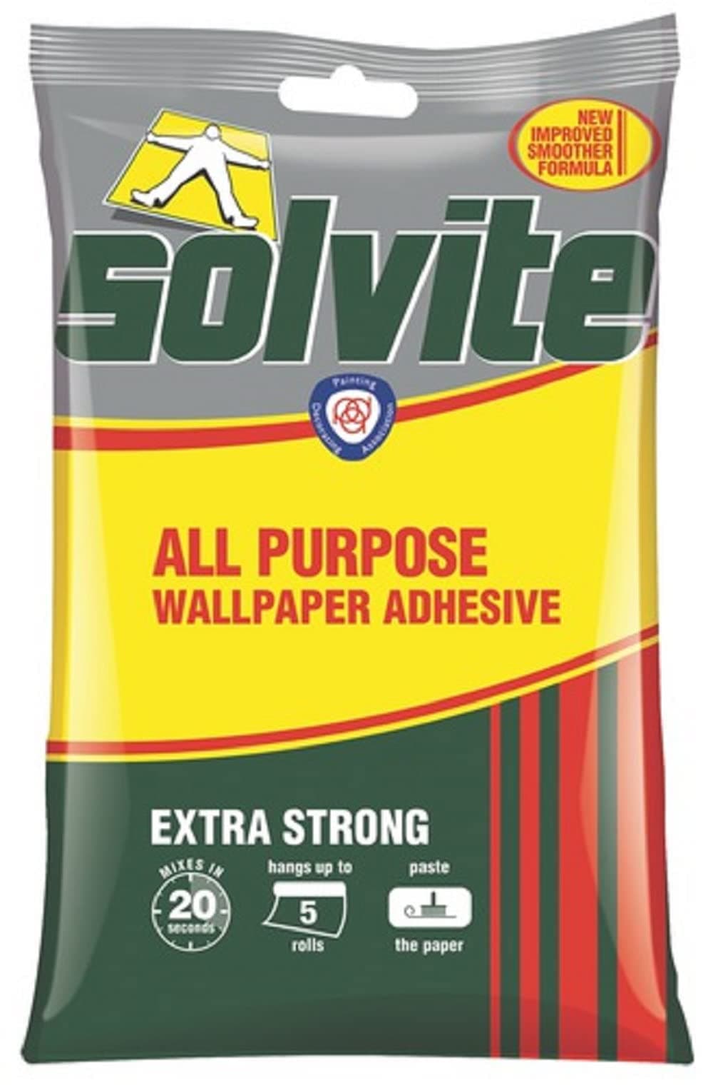 All Purpose Wallpaper Adhesive,Wallpaper Paste, Mixes in 20 Seconds, Hangs up to 5 Rolls, 1x92 g Sachet