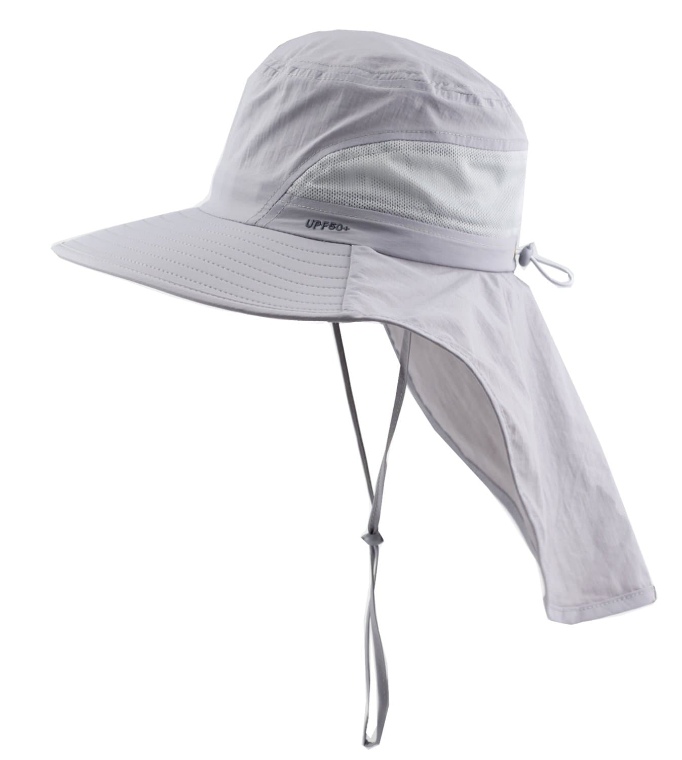 Child Sun Protection Cap Wide Brim Hat with Neck Flap UPF 50+ Kids (3T-7T)