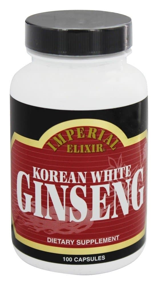 Imperial Elixir Korean White Ginseng, 100 Capsules