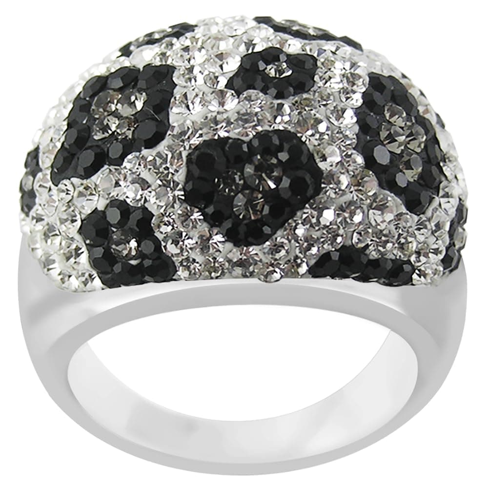 Colorful Python Pattern Multi Preciosa Crystal Stone 316L Surgical Steel Finger Ring Jewelry