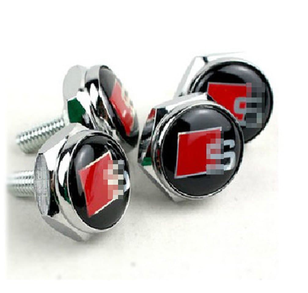 DIY Auto Car Parts License Plate Frame Screw Bolt Caps Covers for Audi All Model