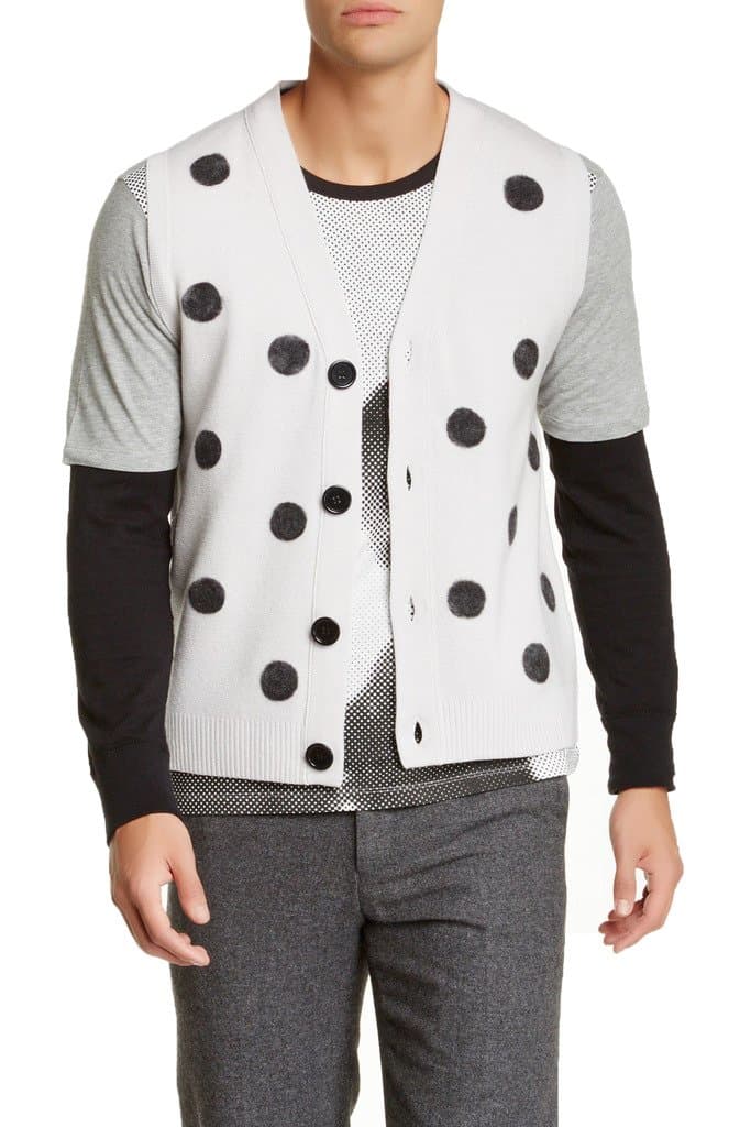 Band of Outsiders Men's Gray 100% Wool Button Down Casual Vest US XS IT 46;