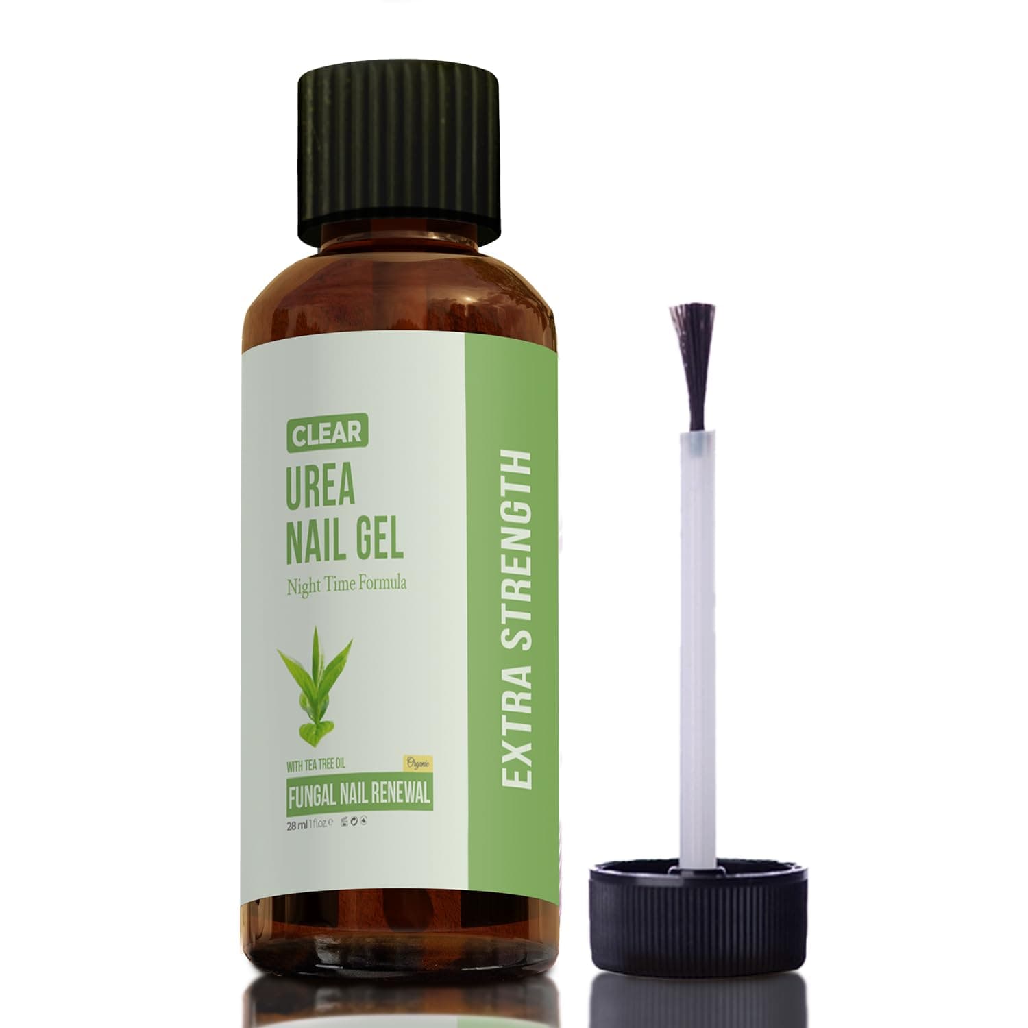 CLEAR Urea Nail Gel with Tea Tree Oil Made in USA – Night Time Formula -Softens, Hydrates & Repairs Nails –Urea Gel with Fast & Visible Results, Trusted by Health Professionals