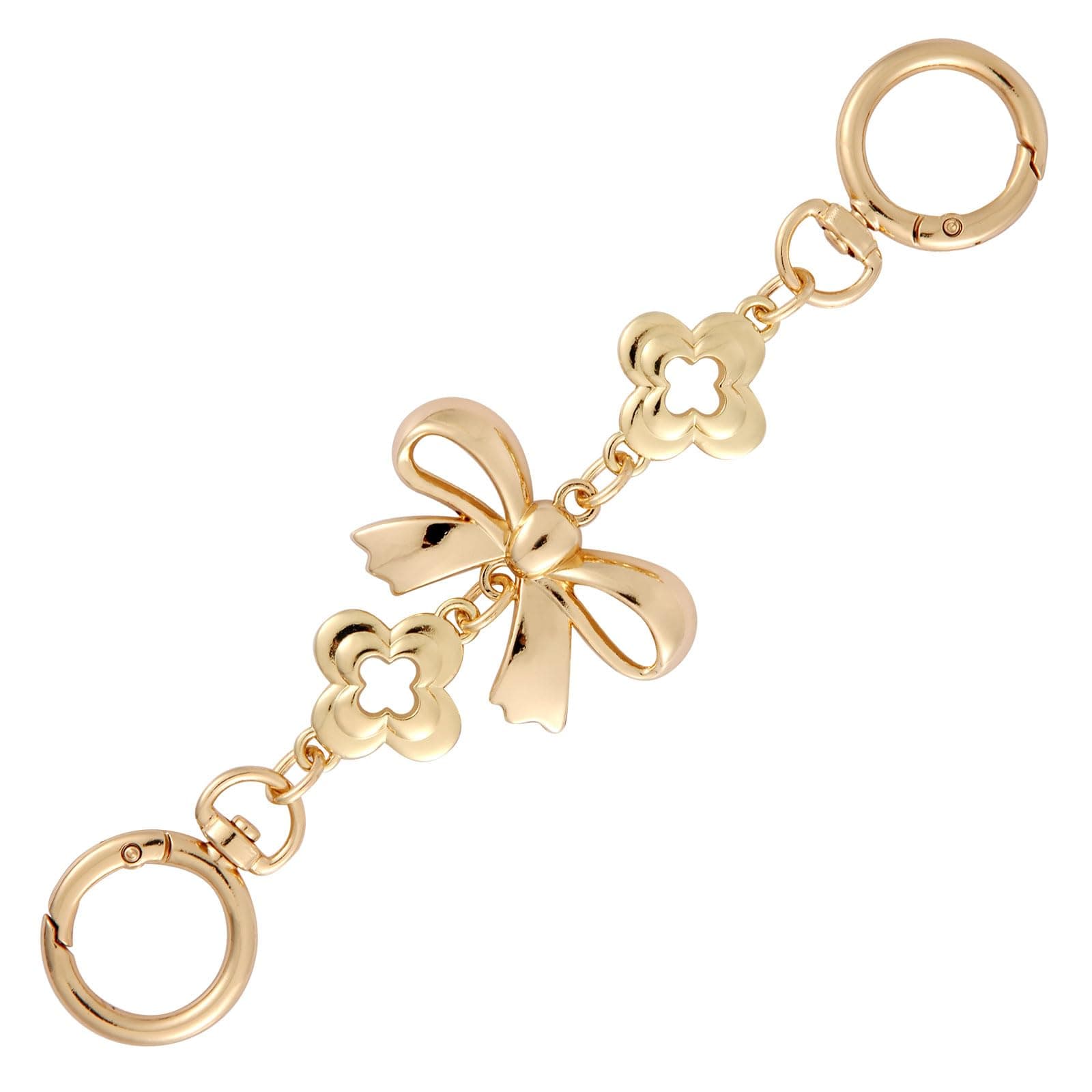 Bag Extender Chains, Purse Strap Extenders Bow Pattern Purse Extender Chain Replacement Metal Chain Purse Strap for Handbags Purses (Big Bow)