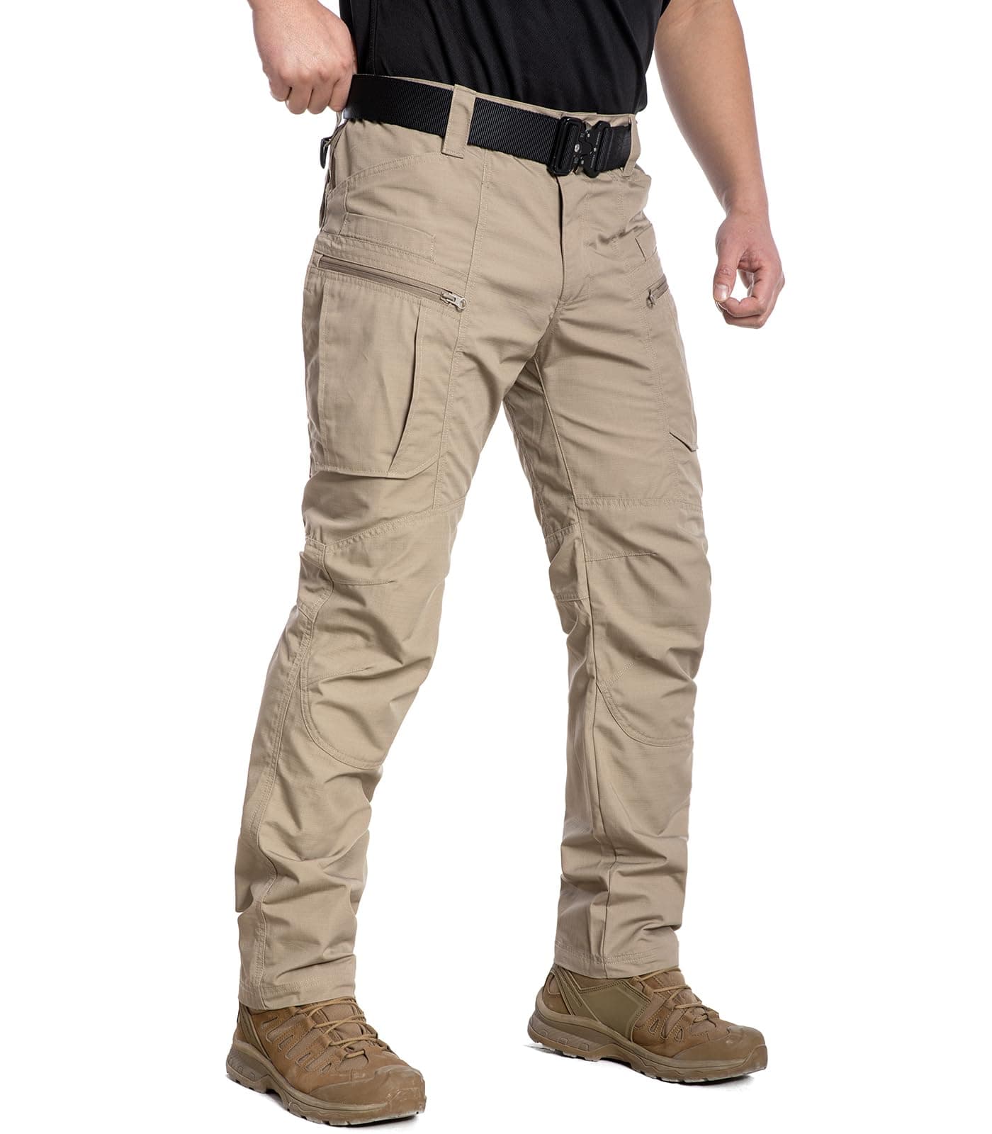 Men's Lightweight Tactical Pants Ripstop Military Cargo Pants Water Resistant Outdoor Hiking Work Pants