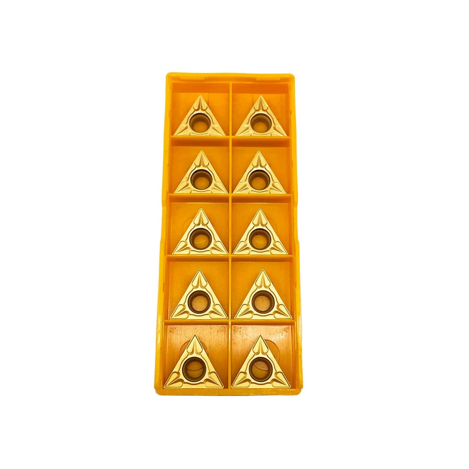 GBJ TCMT32.51 TCMT16T304 10pcs tcmt-32.51 Inserts Carbide Inserts External Turning Inserts Cutting Tools for Steel Parts and Stainless Steel for STFCR Turning Tool Holder (TCMT32.51 (Yellow))