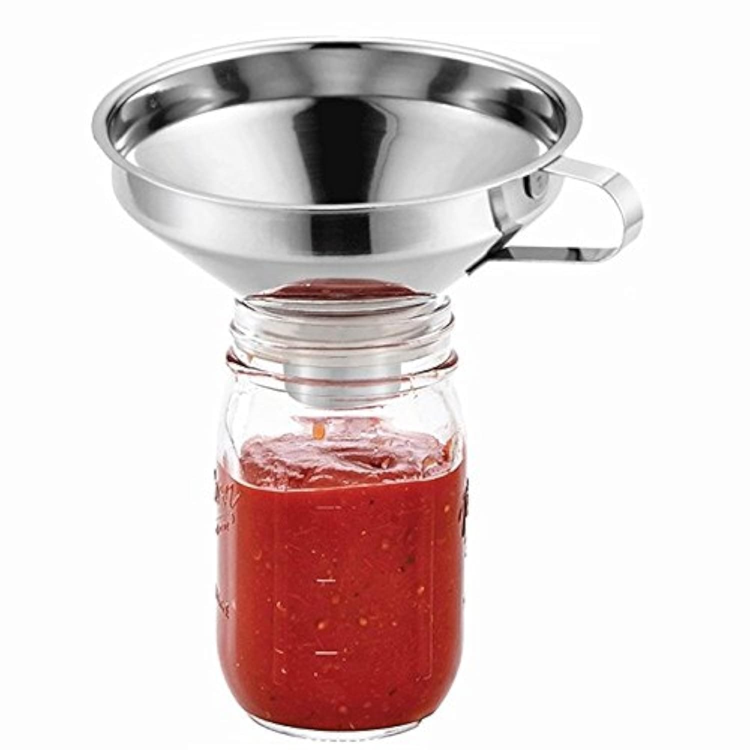Wide-Mouth Canning Funnel With Handle For Mason Jar,Stainless Steel Kitchen Funnel For Regular and Wide Mouth Jars