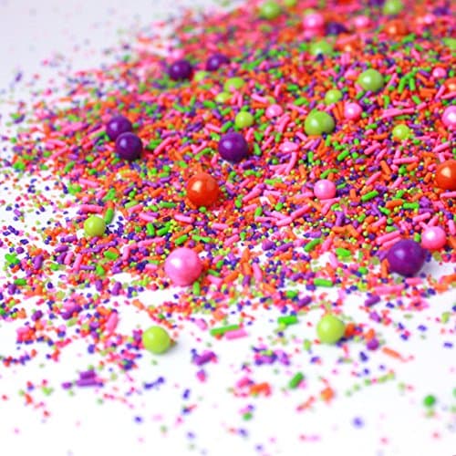 Super Fly Sprinkles Mix | 90’s | Gluten Friendly | Pink| Green| Orange and Purple |Neon Rainbow| Summer Sprinkles, 8OZ