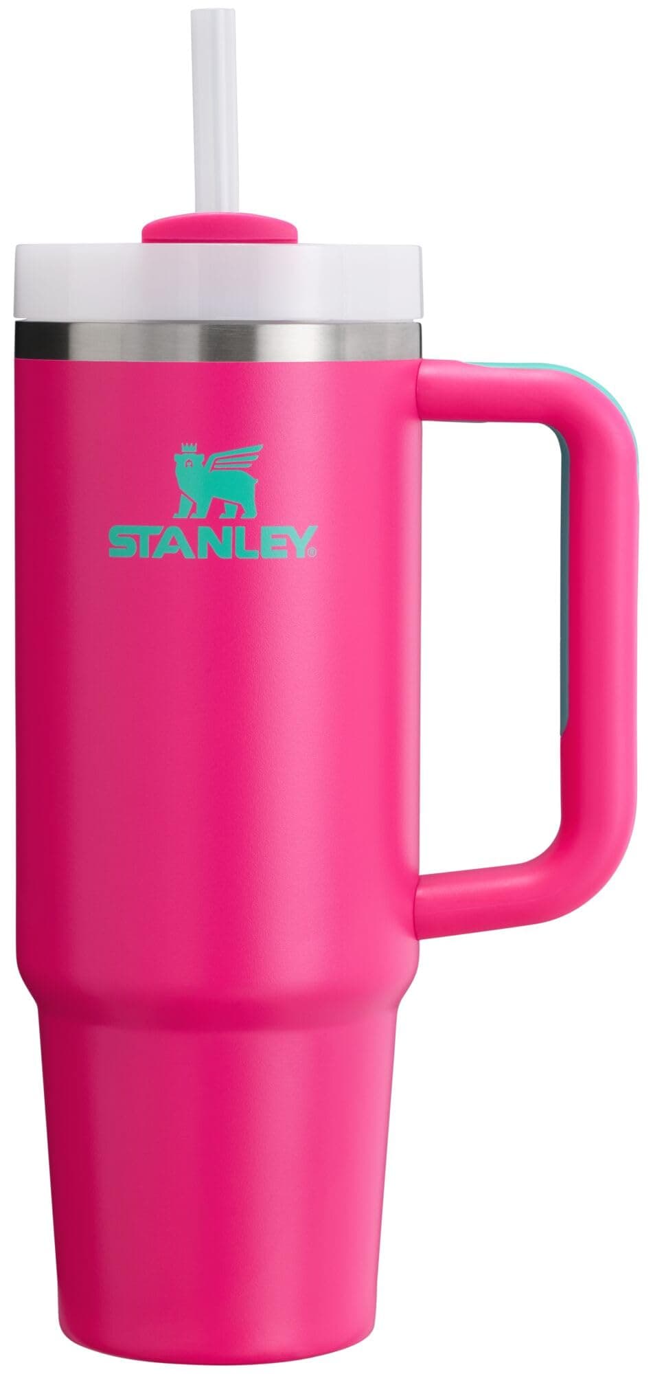 Quencher H2.0 Tumbler with Handle and Straw 30 oz | Flowstate 3-Position Lid | Cup Holder Compatible for Travel | Insulated Stainless Steel Cup | BPA-Free | Passion Pink