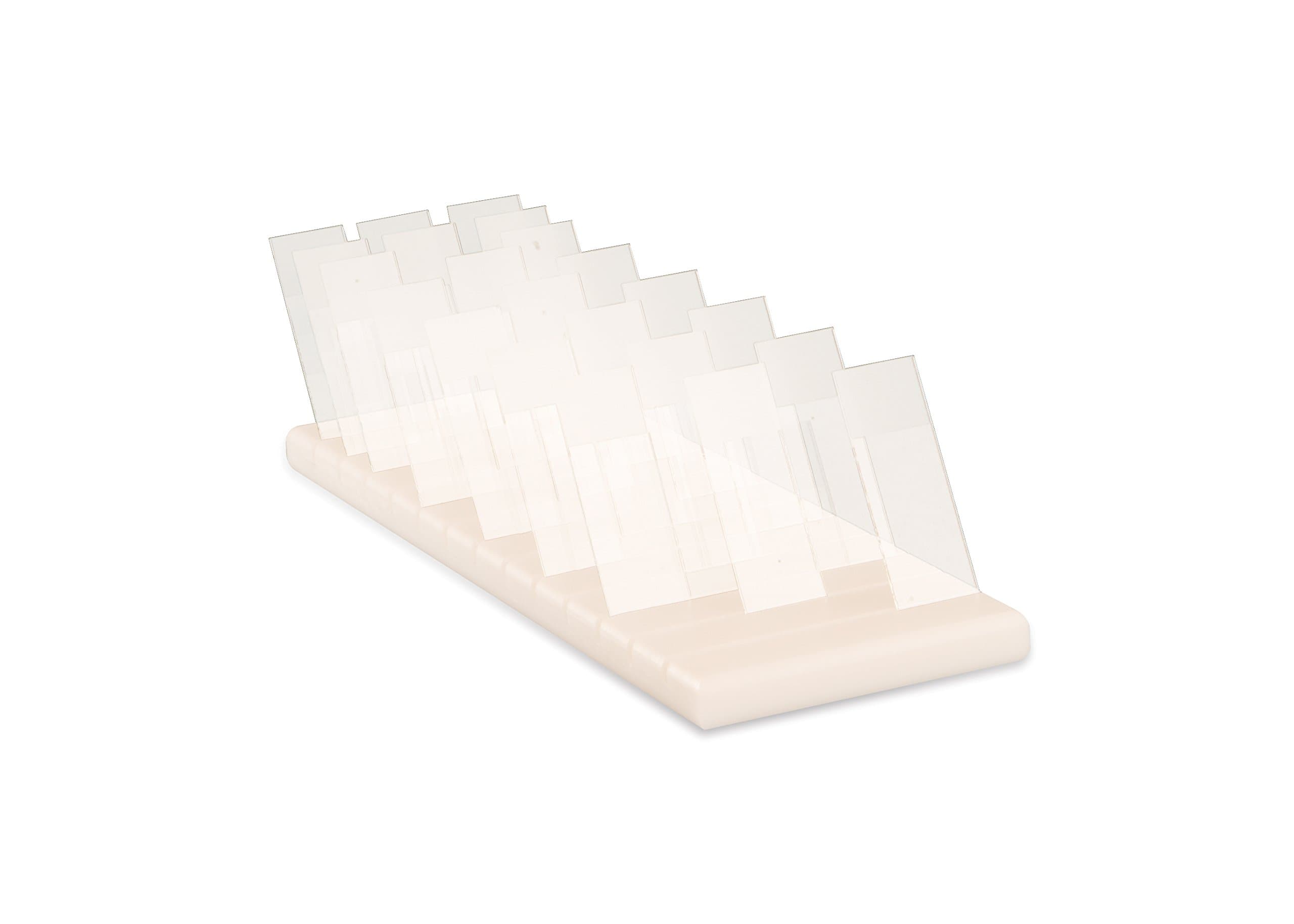 Heathrow ScientificHD15981A Slide Holder for up to 40 Slides Polyethylene 298 mm Length x 105 mm Width x 24 mm Height White
