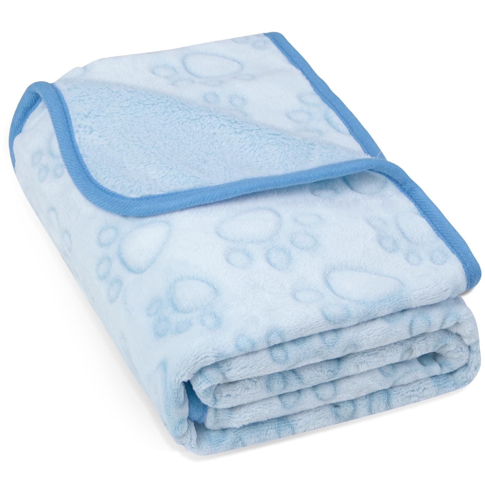 Blue Dog Blanket for Puppy Accesssories Boy, Blue Dog Stuff for Small Kitten Indoor Cats, Washable Soft Puppy Essentials Supplies