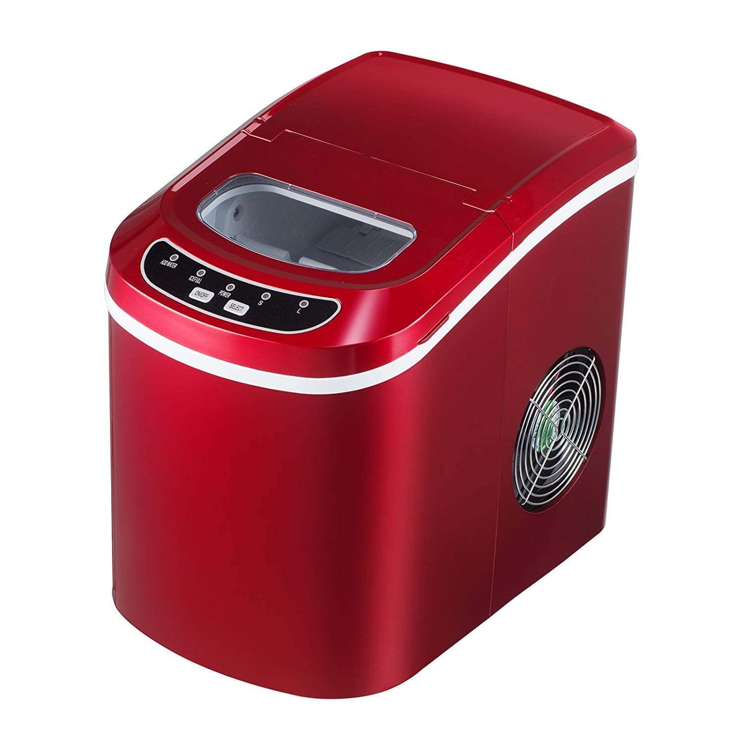 KUPPETPortable Ice Maker Countertop with 26lbs Daily Capacity, 9 Ice Cubes Ready in 8 Minutes,Ice Cube Maker Machine (Red)