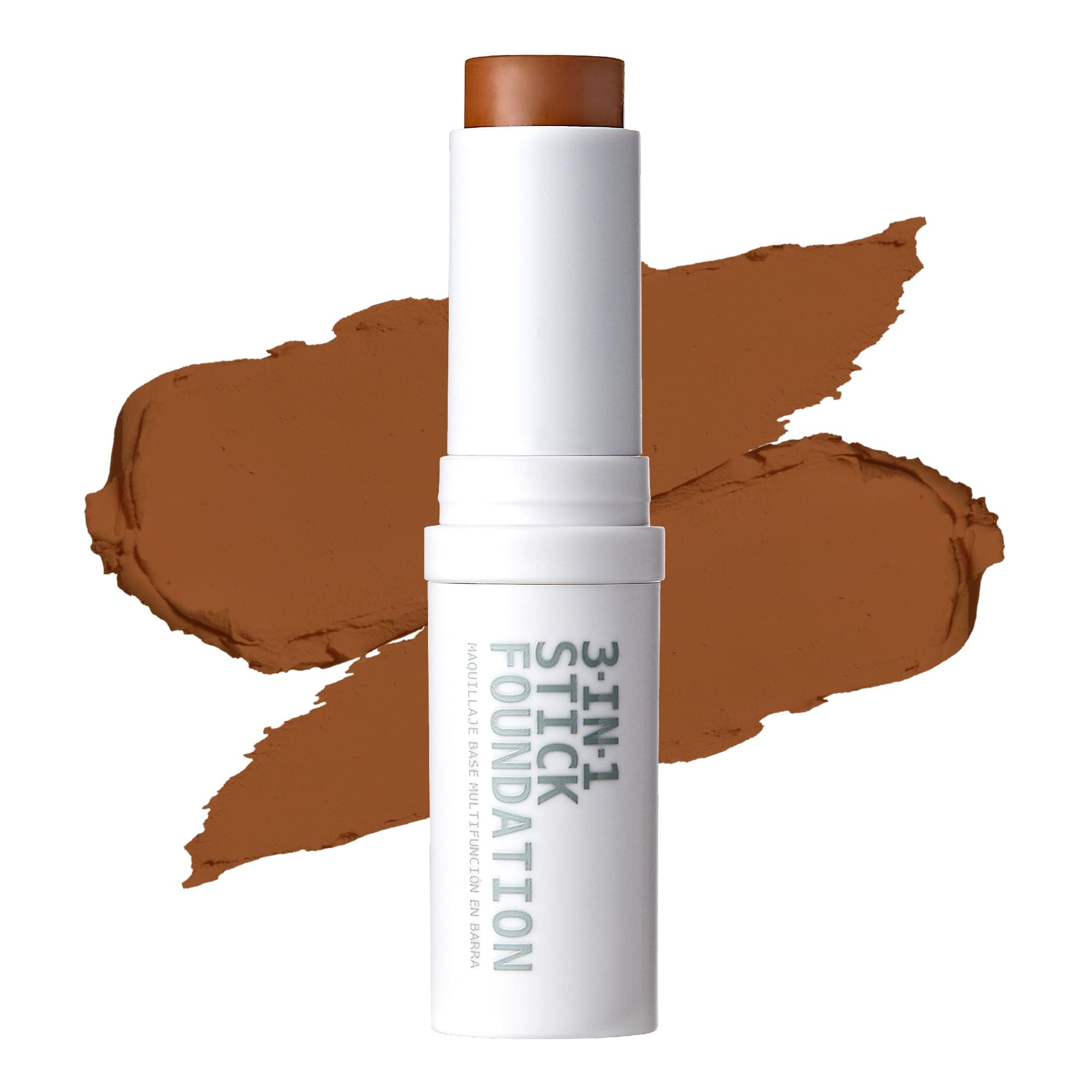Natural Full Coverage 3-In-1 Stick Foundation. Easy to Apply, Hydrating, Lightweight, Long Lasting, Concealer and Contour Stick for Face Makeup (Caramel)