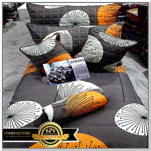 Edifice Couture Comforter Sets - 90 X 100 Inches, Gray