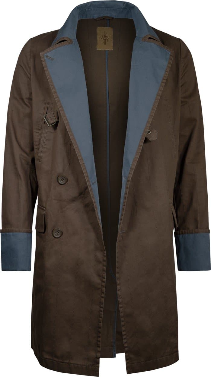 Musterbrand Dragon Age Trench-Coat Men Varric Cotton Jacket Brown S