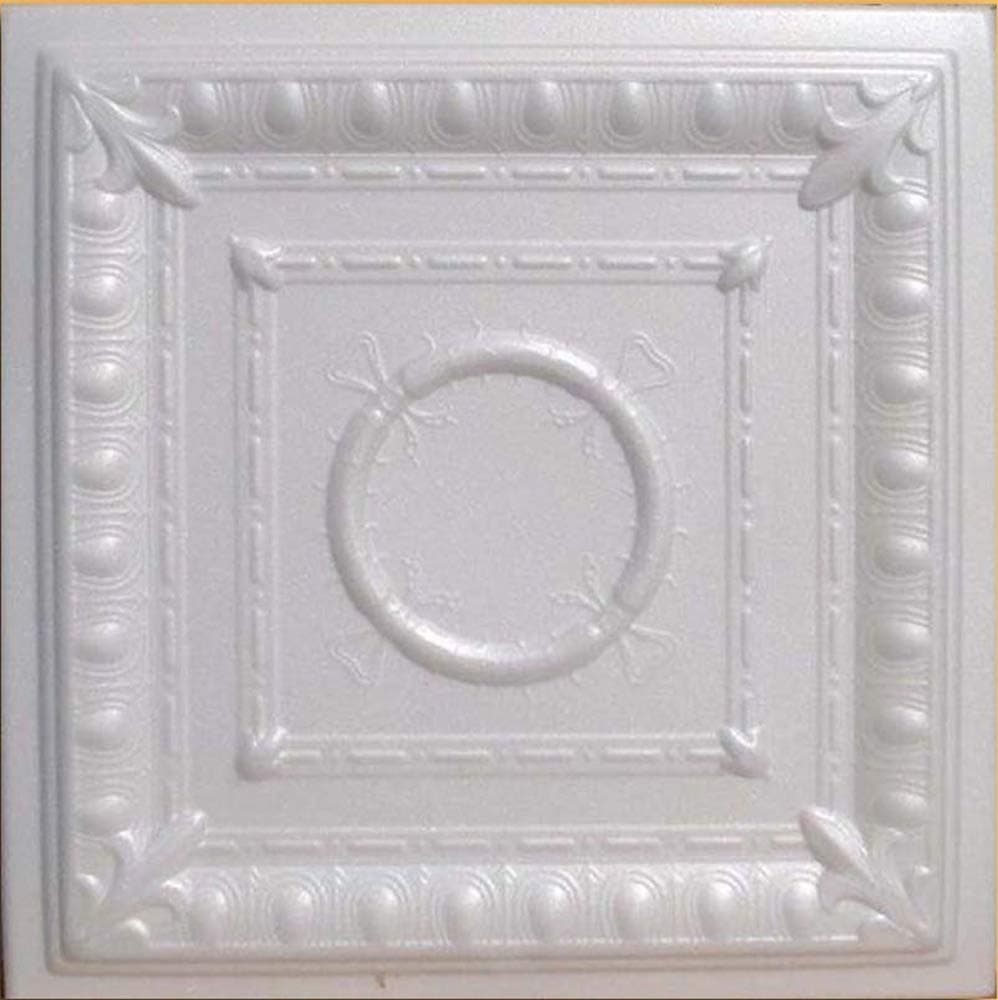 White Styrofoam Ceiling Tile Ancona (Package of 8 Tiles) - Other Sellers call this Topkapi Palace and R47