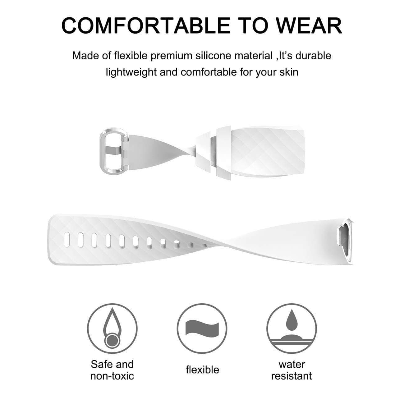 Waterproof Bands for Fitbit Charge 4/ Fitbit Charge 3/ Charge3 SE, Replacement Wristbands for Women Men Small Large…