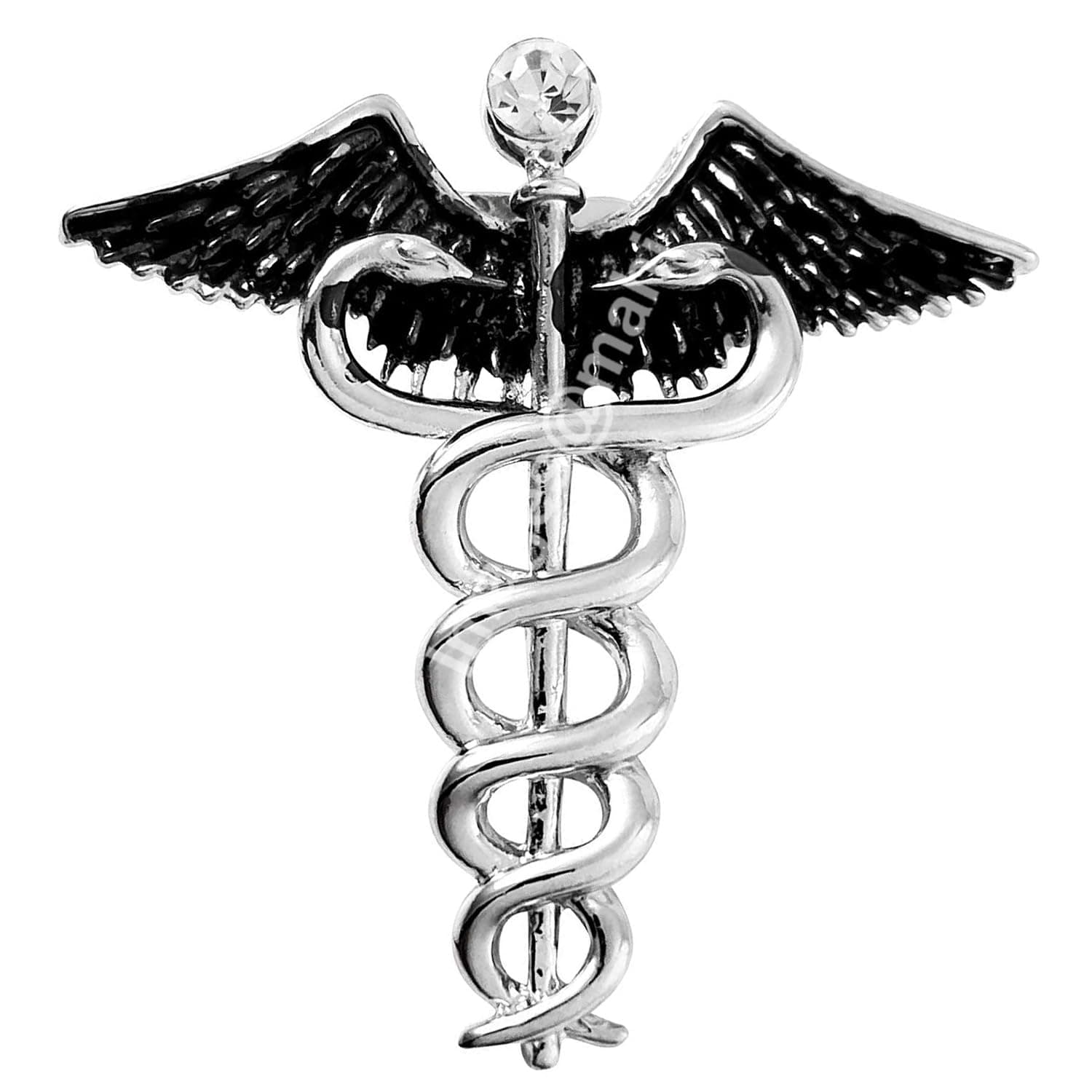 Medical Caduceus Doctor's Unisex Brooch Lapel Pin (PABP1101071PR)
