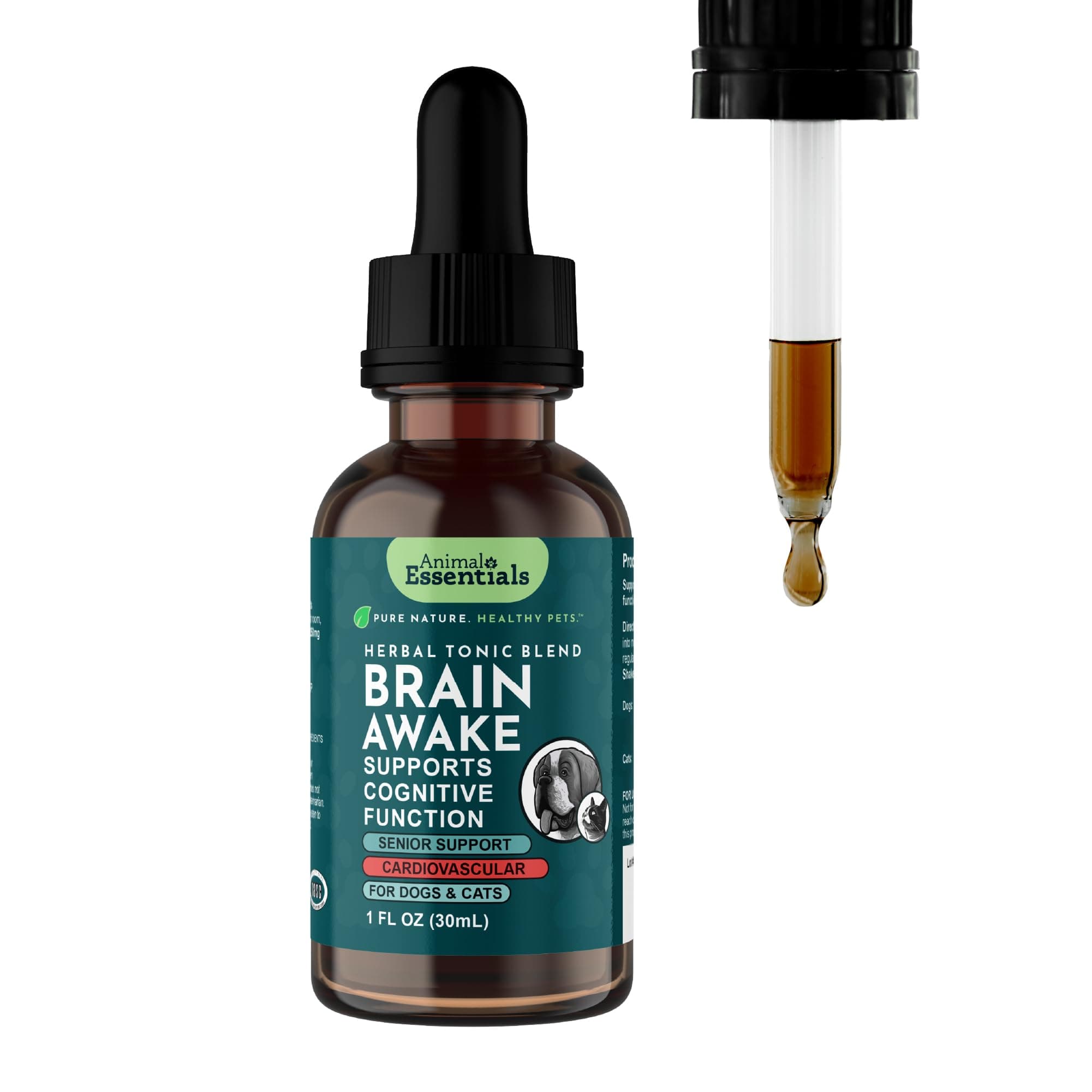 Brain Awake Cognitive Support Formula for Dogs & Cats, 1 fl oz