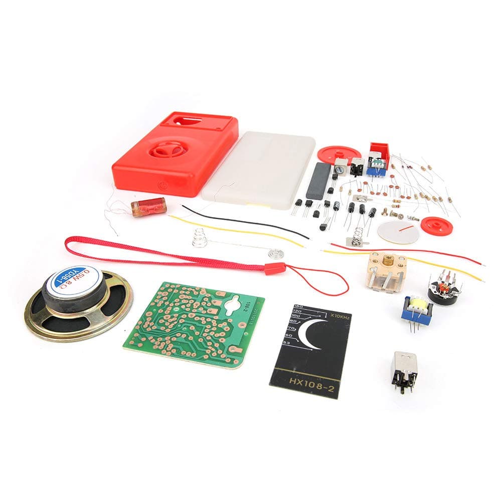ViaGasaFamido HX108-2 7 Tube Radio Electronic DIY Kit Electronic Learning Set Radio Parts Without Battery Receiver Module PCB DIY Electronic Kits