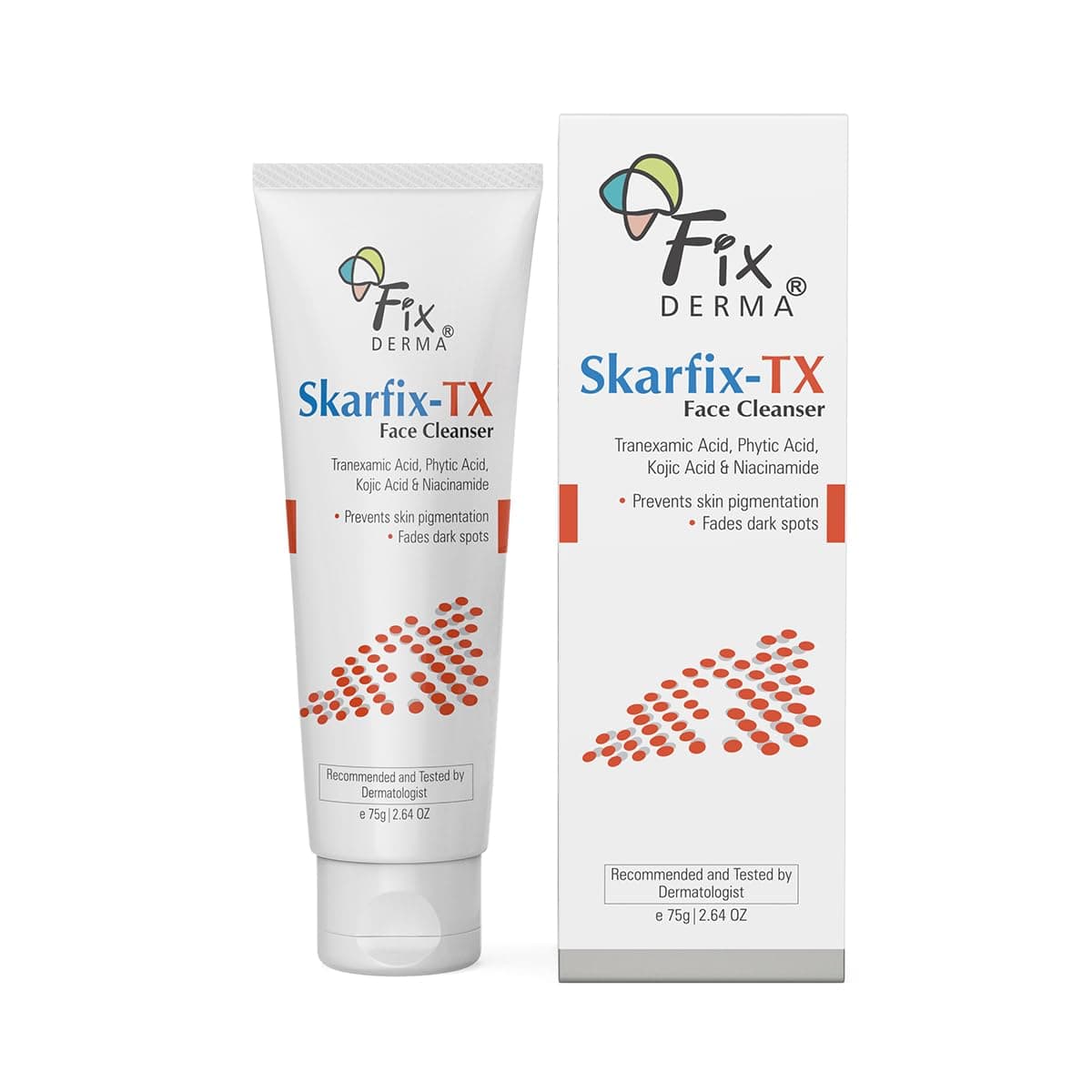 Skarfix -TX Face Cleanser with Tranexamic, Kojic & Niacinamide Acid | Pigmentation Face Wash for All Skin Types | Face Wash for Women -75gm