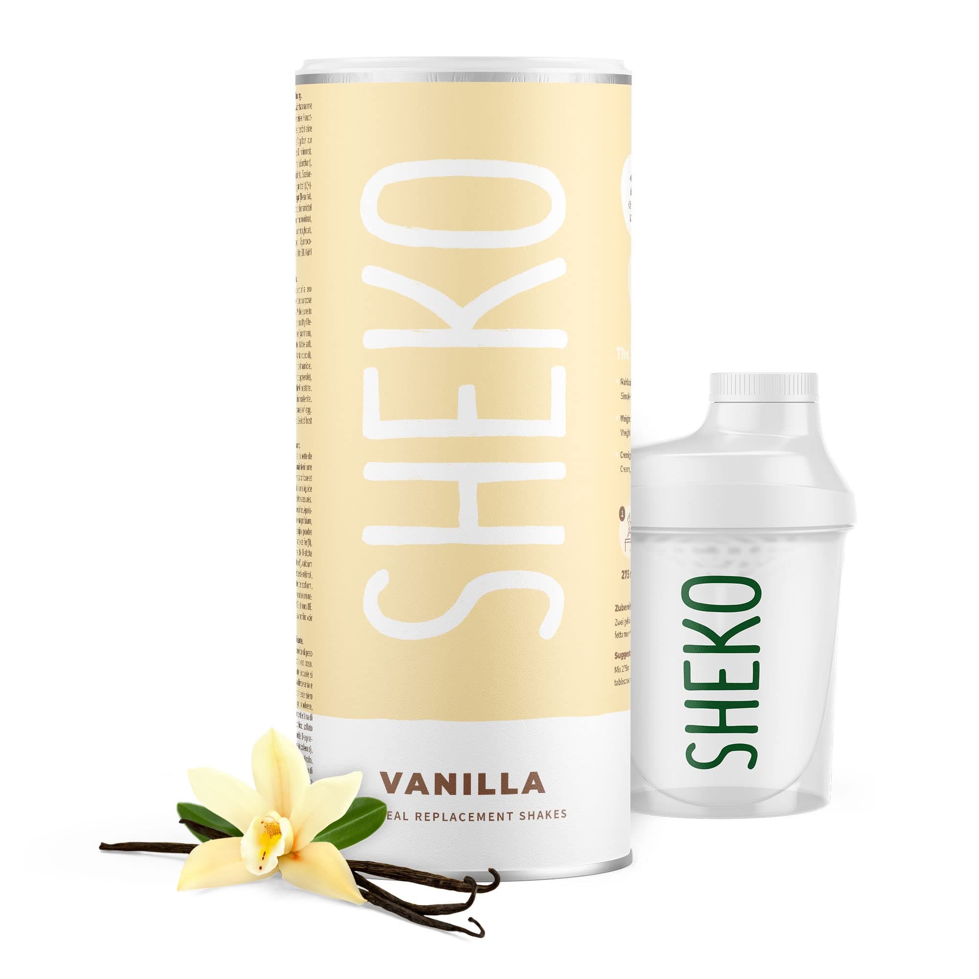 Diet Shake HERBAVITALIS Vanilla with a free Shaker bottle • 25 Portions of High Quality Protein Shakes for Weight Loss Control • Meal Replacement Shake for active Slimming