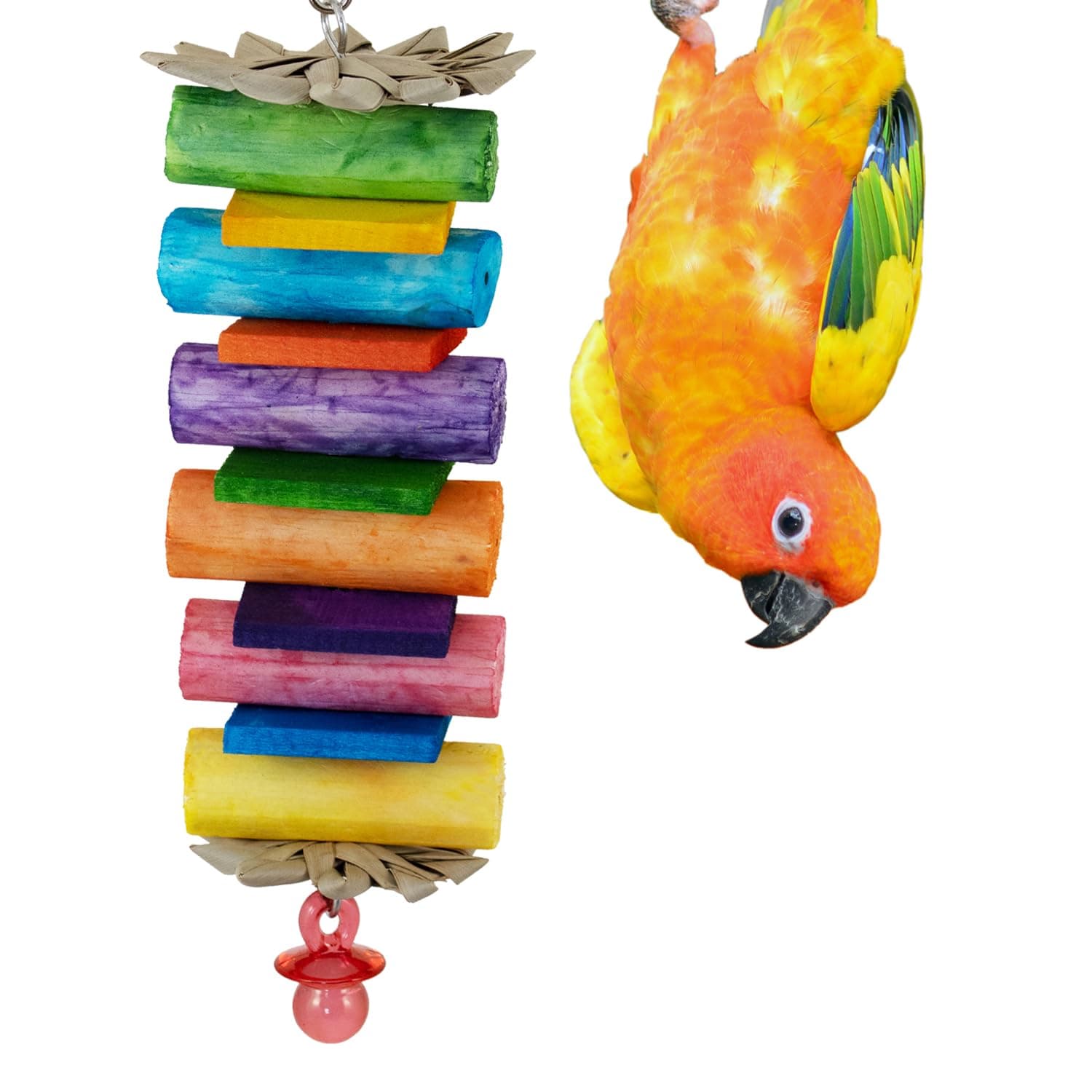 Super Bird CreationsSB1199 Sola Balsa Stack Bird Toy, Small/Medium Bird Size, 11 x 3