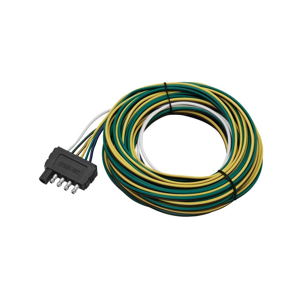 Wesbar 702275 5 Way Trailer Wire End Connector Harness, 25 Foot Length, Splices Easily to Trailer Lighting System, Weather Resistant