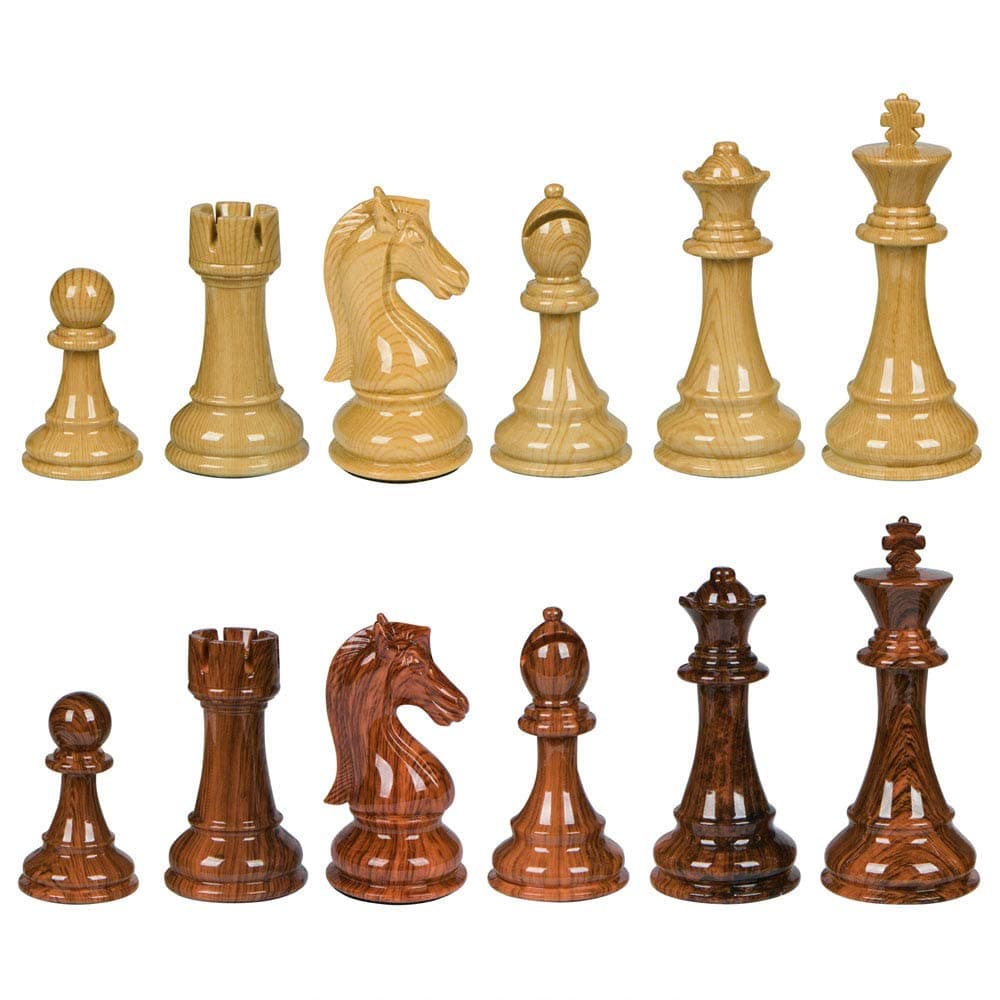 Ellis High Polymer Weighted Chess Pieces with 3.75 Inch King and Extra Queens, Pieces Only, No Board