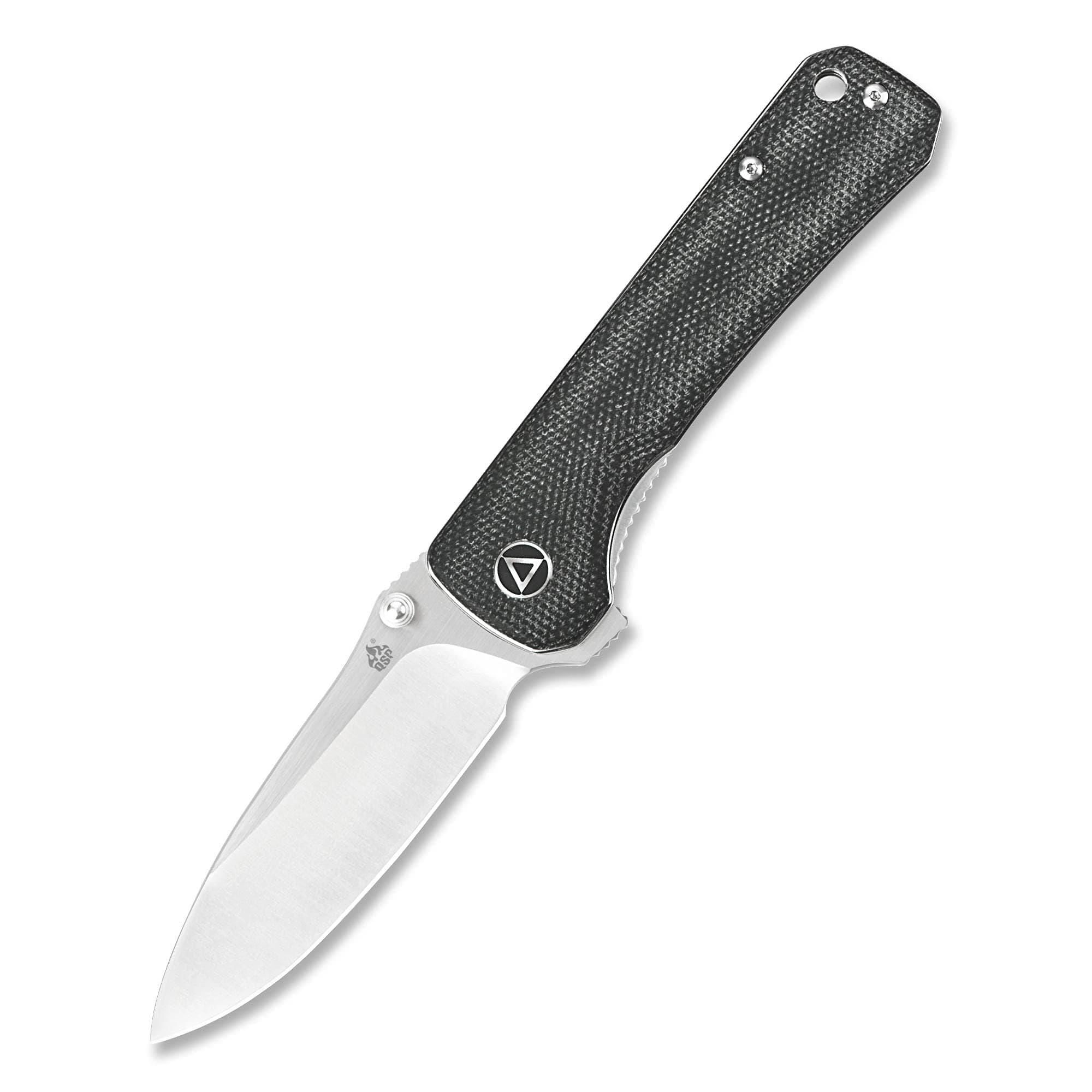 QSP Hawk Pocket Knife, Sandvik 14C28N Blade, Micarta handle (Sandvik 14C28N Blade, Black Micarta handle)