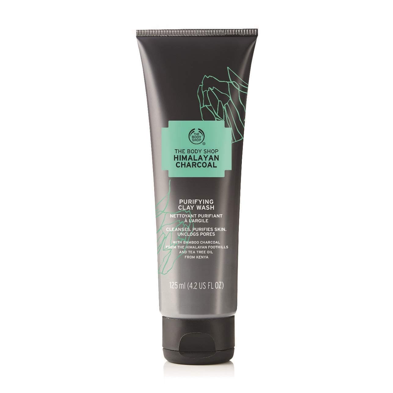 The Body Shop Himalayan Charcoal Purifying Clay Wash For Women 4.2 Oz Cleanser, White, 4.2 Fl Oz (Pack Of 1)
