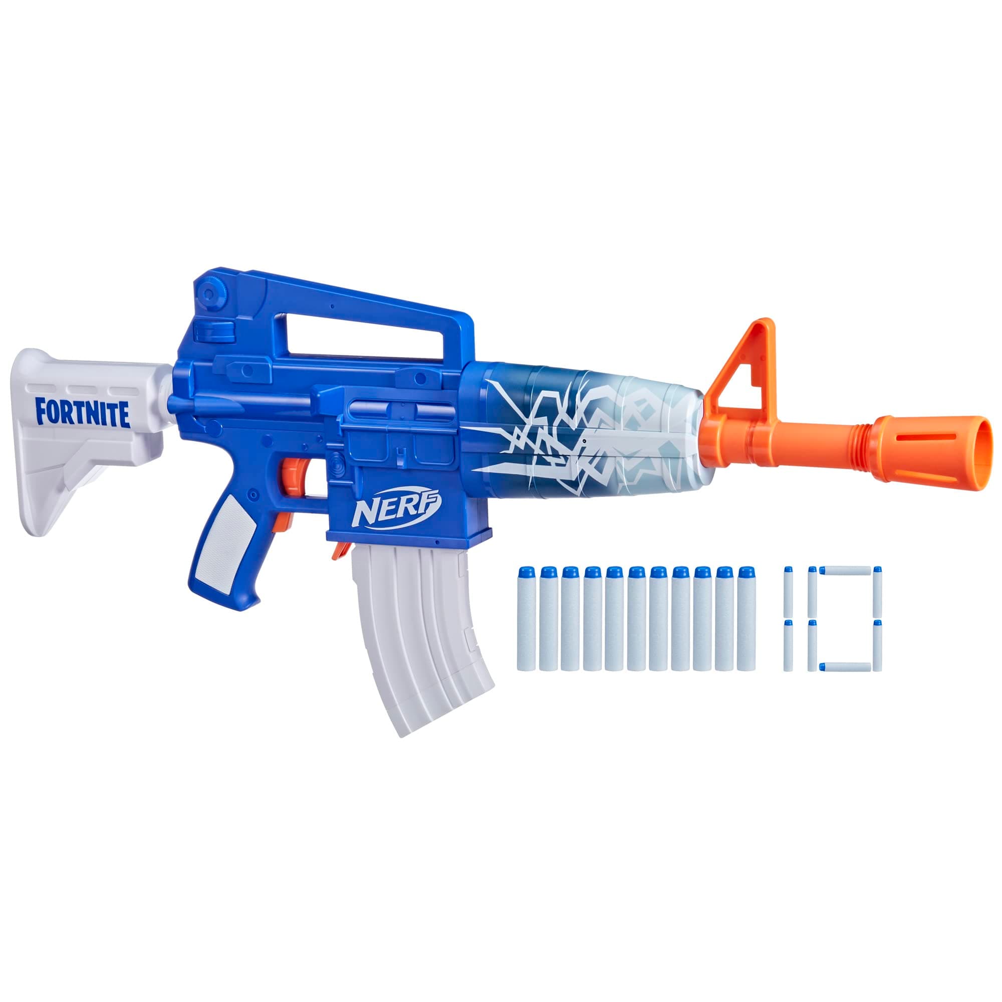 Fortnite Blue Shock Blaster: Motorized 10 Dart, Unlock In-Game Wrap, Kids 8+, Unisex