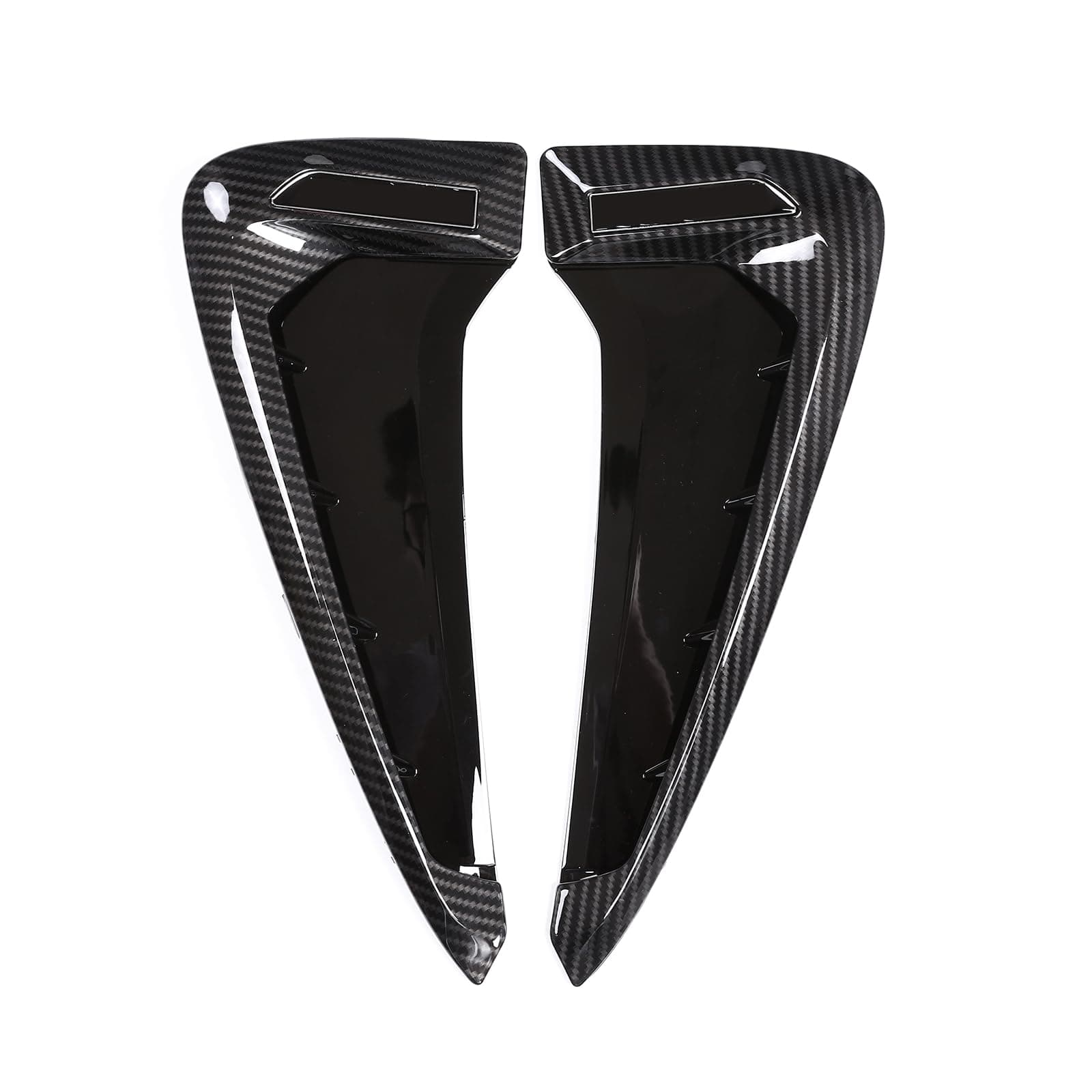 LLKUANG Carbon Fiber Style Side Wing Fender Air Guide Vents For BMW X5 F15 X5M F85 2014-2018 (X5M logo)