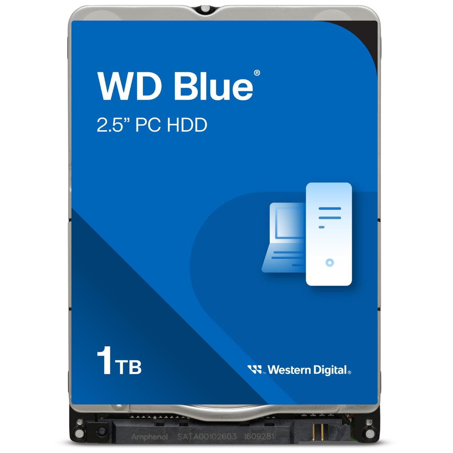 Western Digital 1TB WD Blue Mobile Hard Drive HDD - 5400 RPM, SATA 6 Gb/s, 128 MB Cache, 2.5" - WD10SPZX