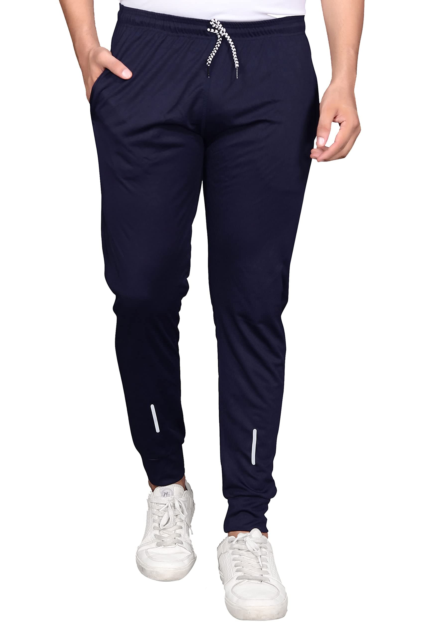 SWADESI STUFFDry Fit Track Pant for Men | Slim Fit Running Gym Stretchable Jogger