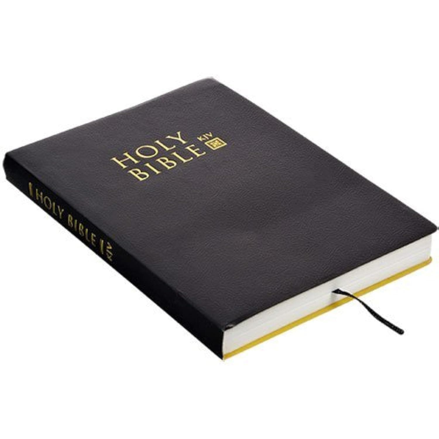 Holy Bible King James KJV with Black Leatherette Cover. Christian & Catholic New & Old Testament Classic Thumb Index Standard Size. Add Tabs to The Large Print Pages Set.