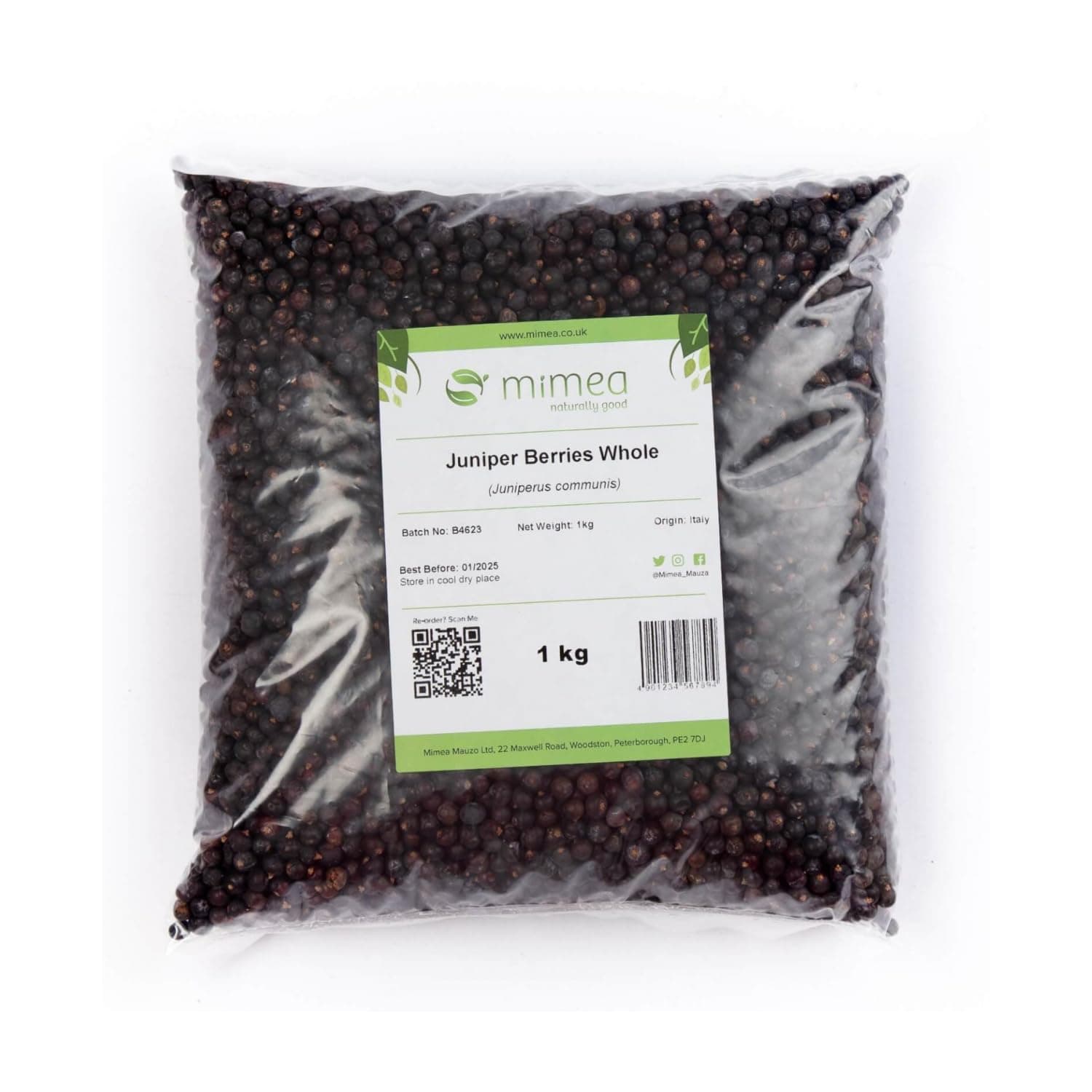 Mimea Juniper Berries Whole (Italian) | 5kg | Quality Ingredients | Great for Gin Distilling | Natural | No Additives | Herbal Remedy
