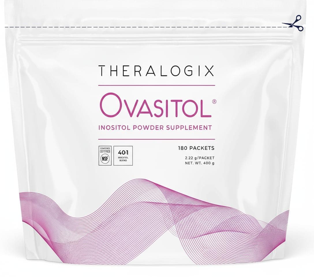 Ovasitol Inositol Powder Packets - 90-Day Supply - Myo-Inositol & D-Chiro Inositol for Hormone Balance & Ovarian Function Support* - NSF Certified - 180 Packets