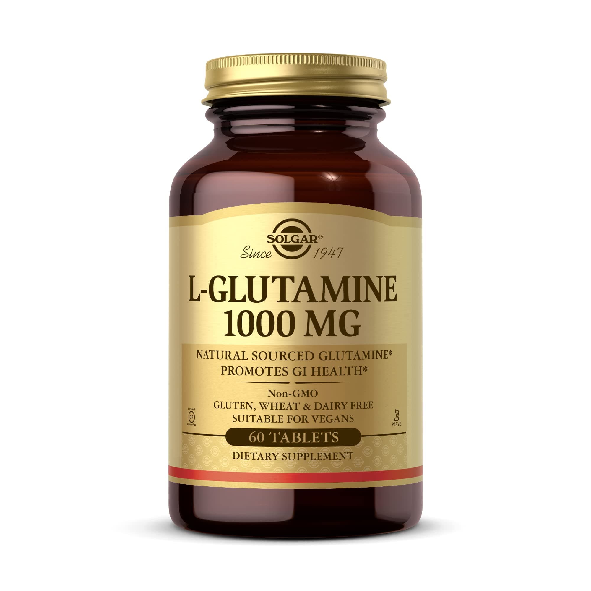 L-Glutamine 1000 mg Tablets - Pack of 60 - Supports Muscle Function - for Active Lifestyles - Great Addition to Whey Powder - Vegan