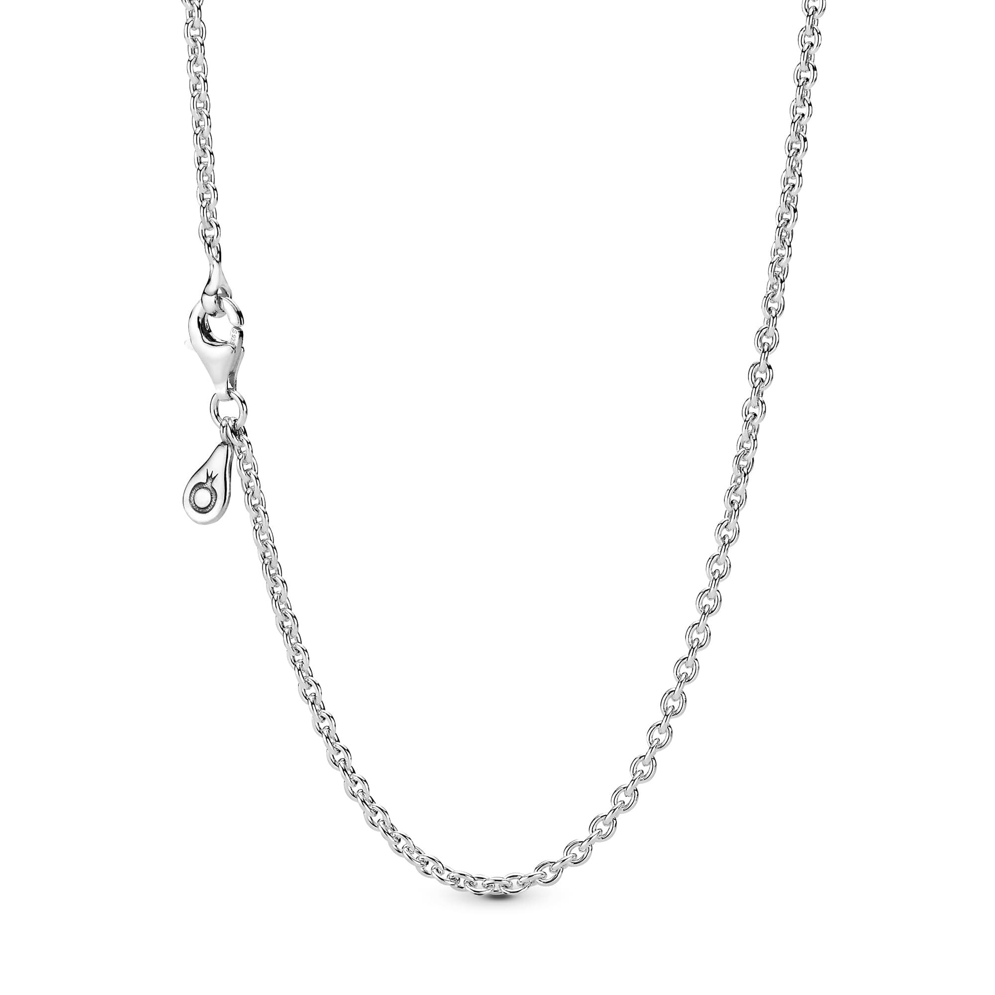 Cable Chain Necklace- Classic Chain Necklace with Lobster Clasp - Great Gift for Women - Sterling Silver Adjustable Necklace - 29.5"