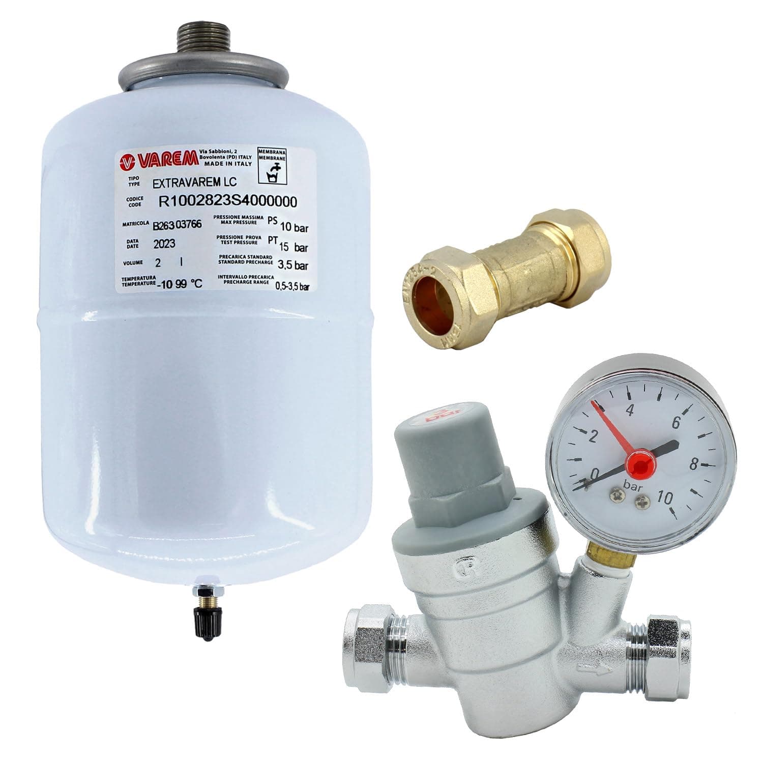 SF4 Unvented Pressure Reducing Kit Inc Expansion Vessel + Check Valve for Hyco Speeflow Water Heater